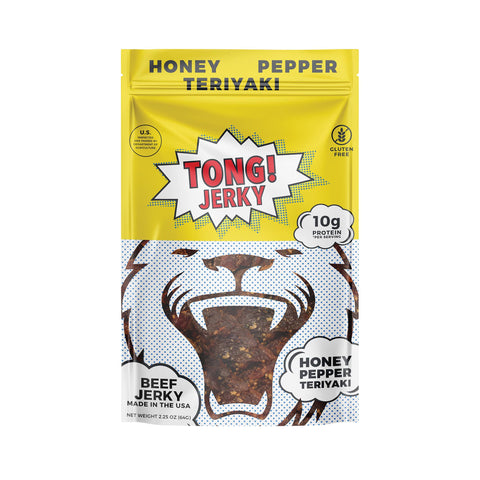 Tong Jerky's Honey Pepper Teriyaki Beef Jerky
