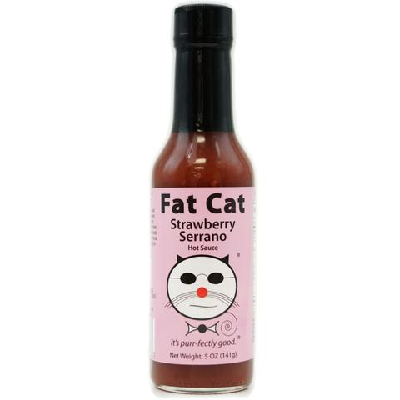 FAT CAT, STRAWBERRY SERRANO Hot Sauce