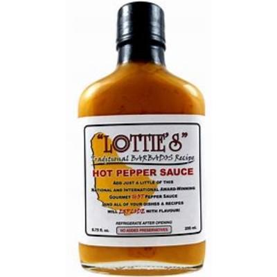 LOTTIE'S, Traditional Barbados Recipe YELLOW Hot Pepper Sauce